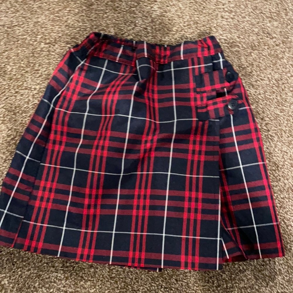 Dennis Double Tab Pleat Skort Hamilton Plaid